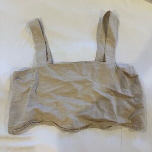 Capulet Light Tan Linen Top